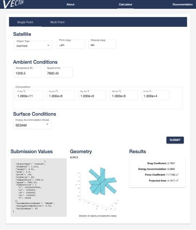 VECTOR Model Calculator