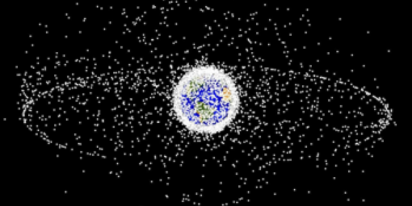 Earth-orbiting objects in space