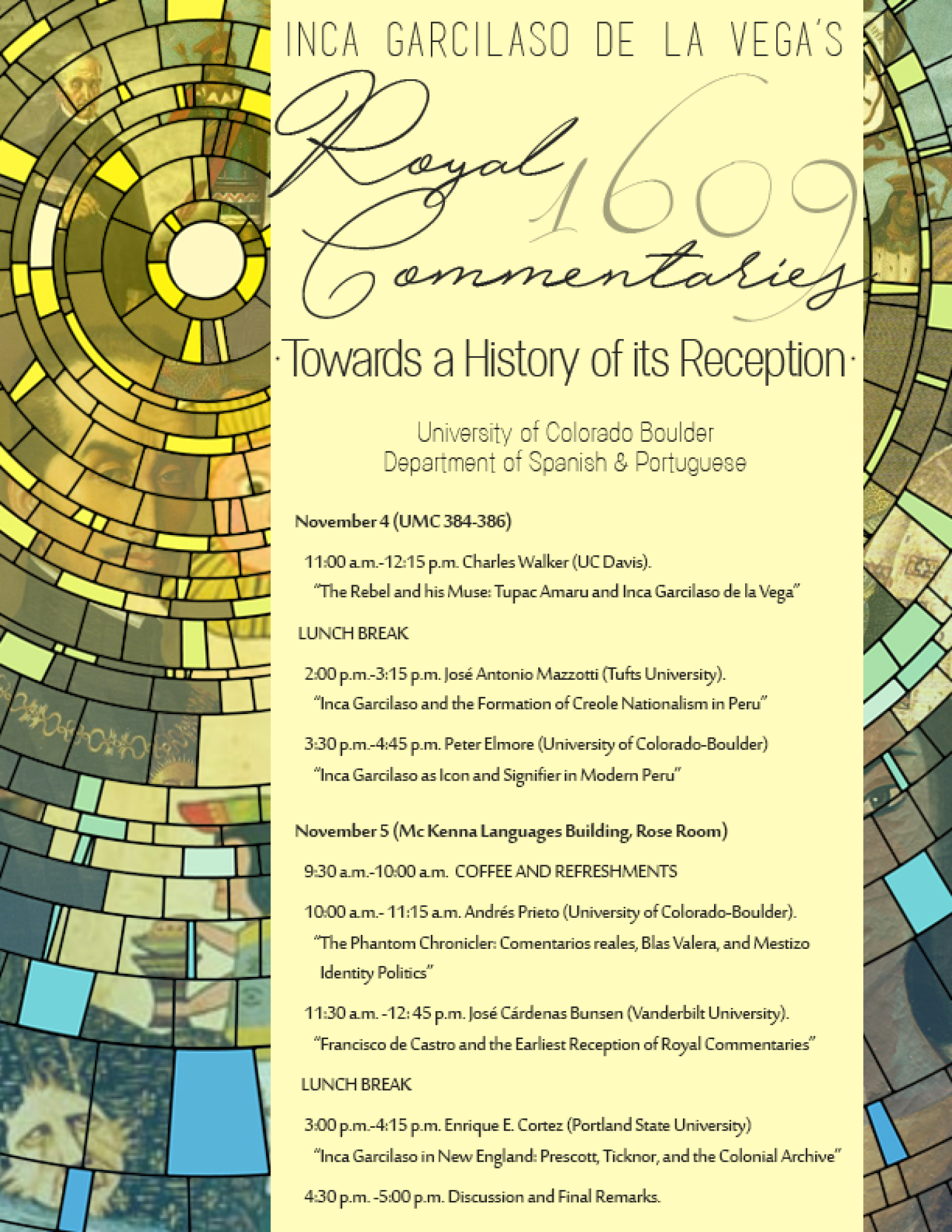 Inca Garcilaso Symposium November 4-5, 2017
