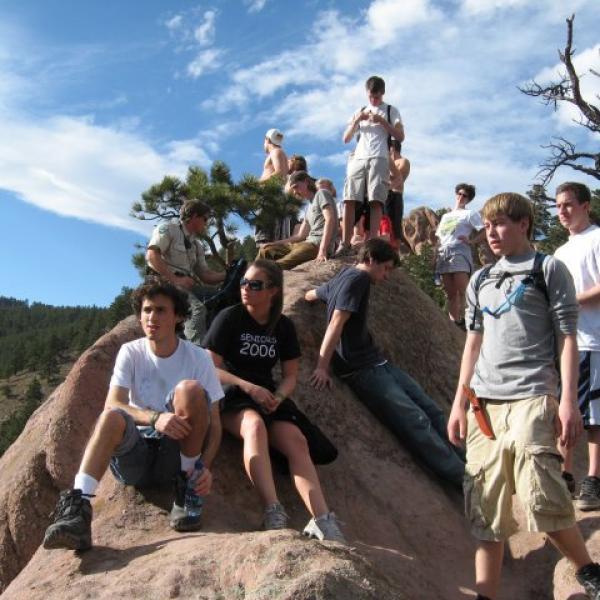 Photo of students on hike