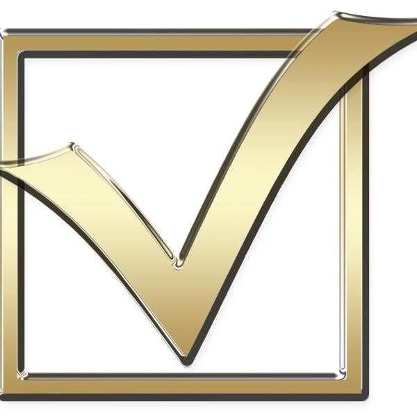 Gold checkmark