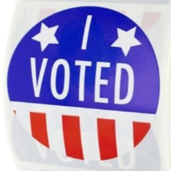 "I voted" sticker