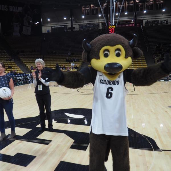 Chip at the Chancellor's Employee of the Year Basketball Game