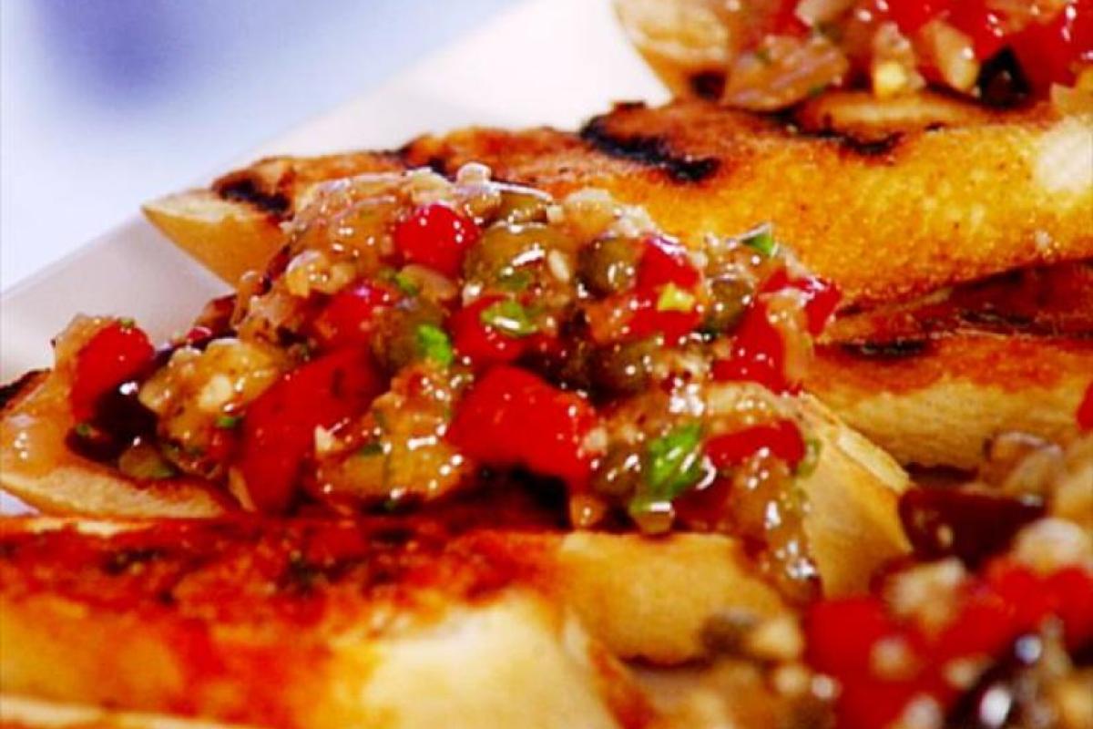 Sweet Pepper and Eggplant Bruchetta