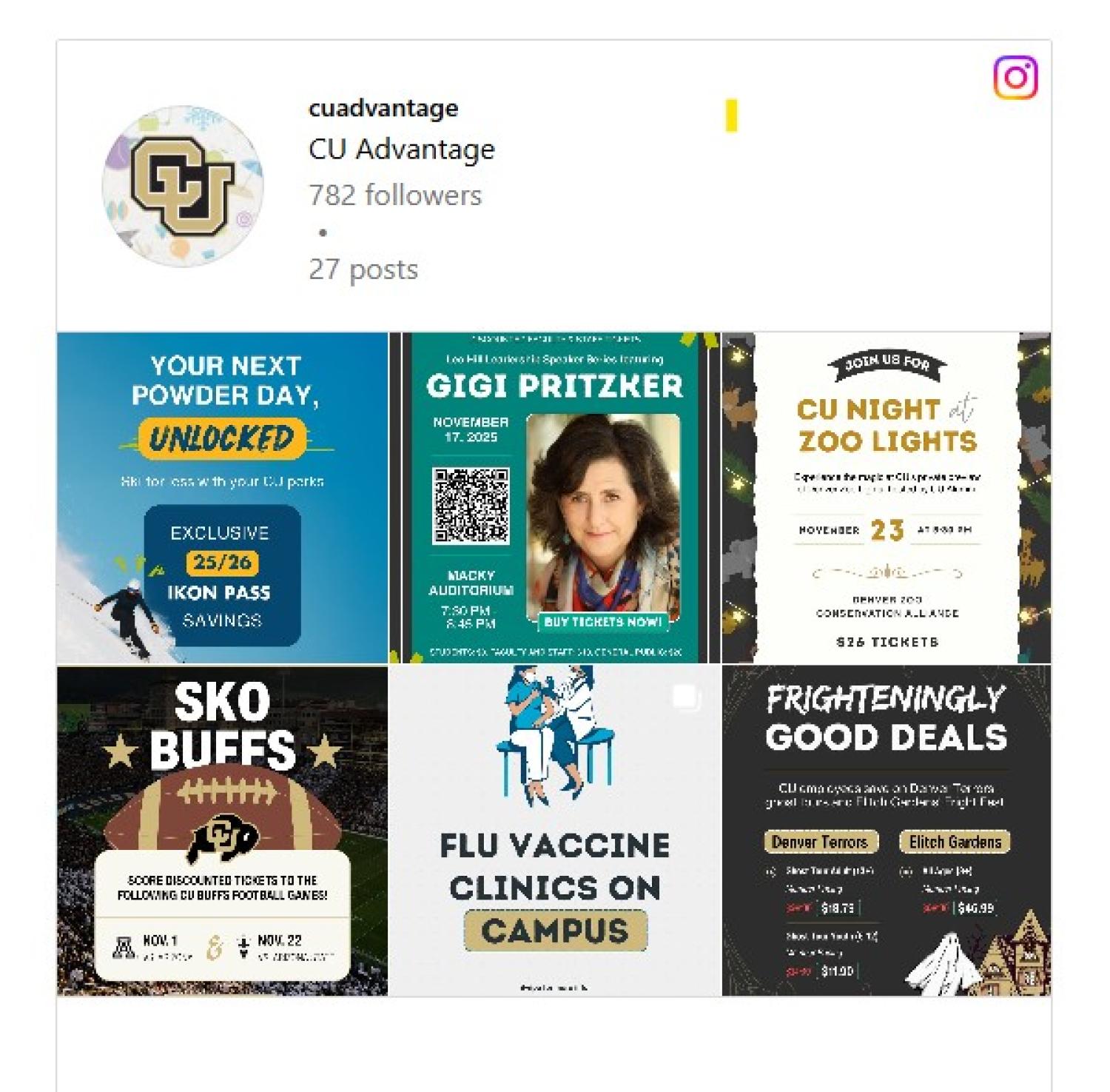 CU Advantage Instagram posts