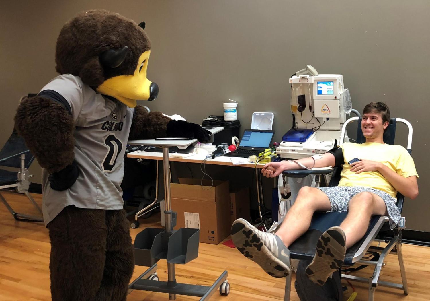 Chip and donar during blood donation