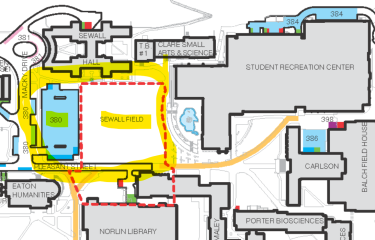 Campus Map of Parking Lot 380