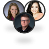 Headshots of Crystal Cyr, Jessica Sandoval and Mike Williamson