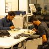 two students studying at a desk