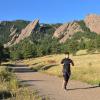 Woman running in Chautauqua Park