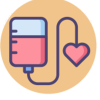 April Blood Drive - Blood Bag and heart