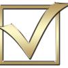 Gold checkmark
