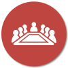 Clipart of people sitting around a meeting table