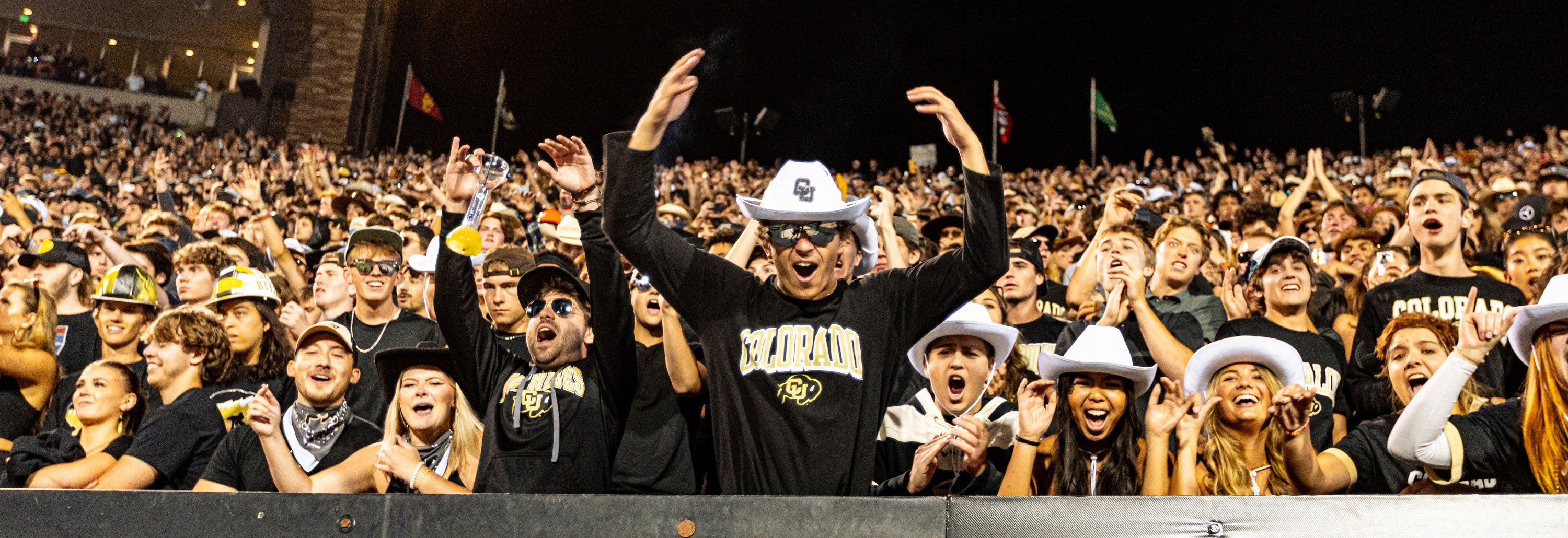 Students at a Buffs game