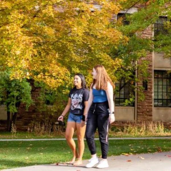 students on campus