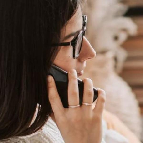 woman on phone