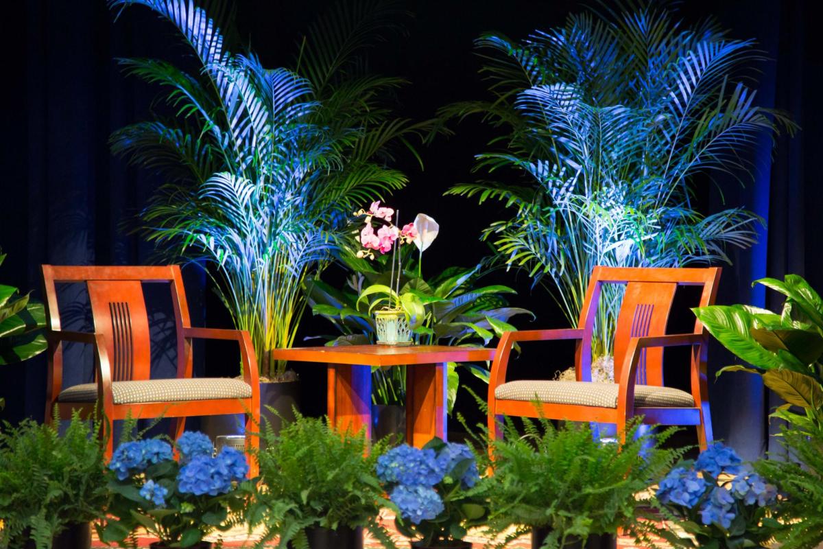 Set up for conference speakers