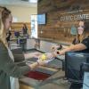 checkout desk at rec center