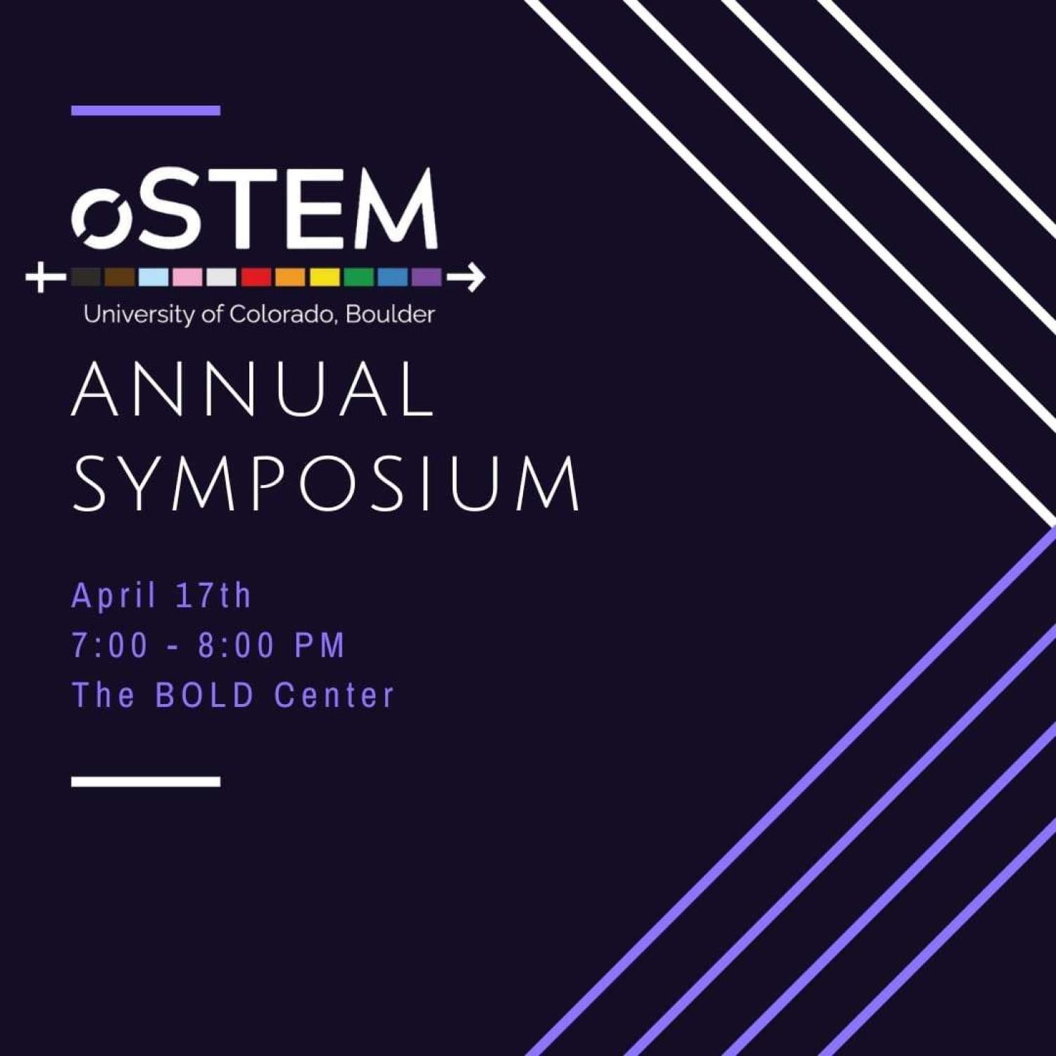 Advertisement for the 2023 Out in STEM Symposium.