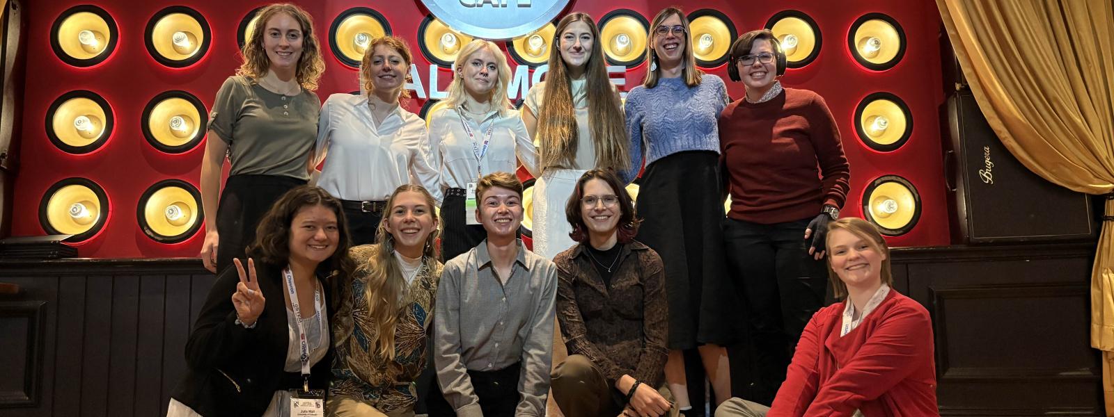 oSTEM Members having a group dinner at the Hard Rock Cafe