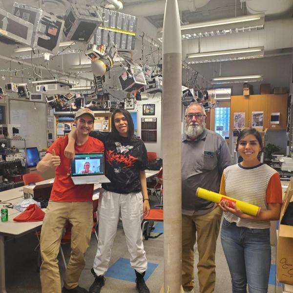 AISES working on the rocket for the First Nations Launch
