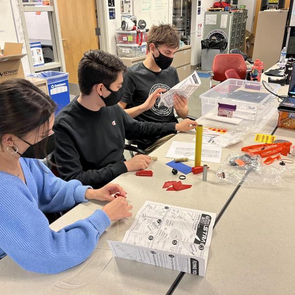 First Nations Launch model rocket building
