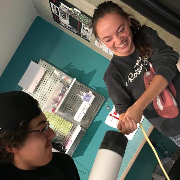 2018 FNL members working on their rocket for the competition