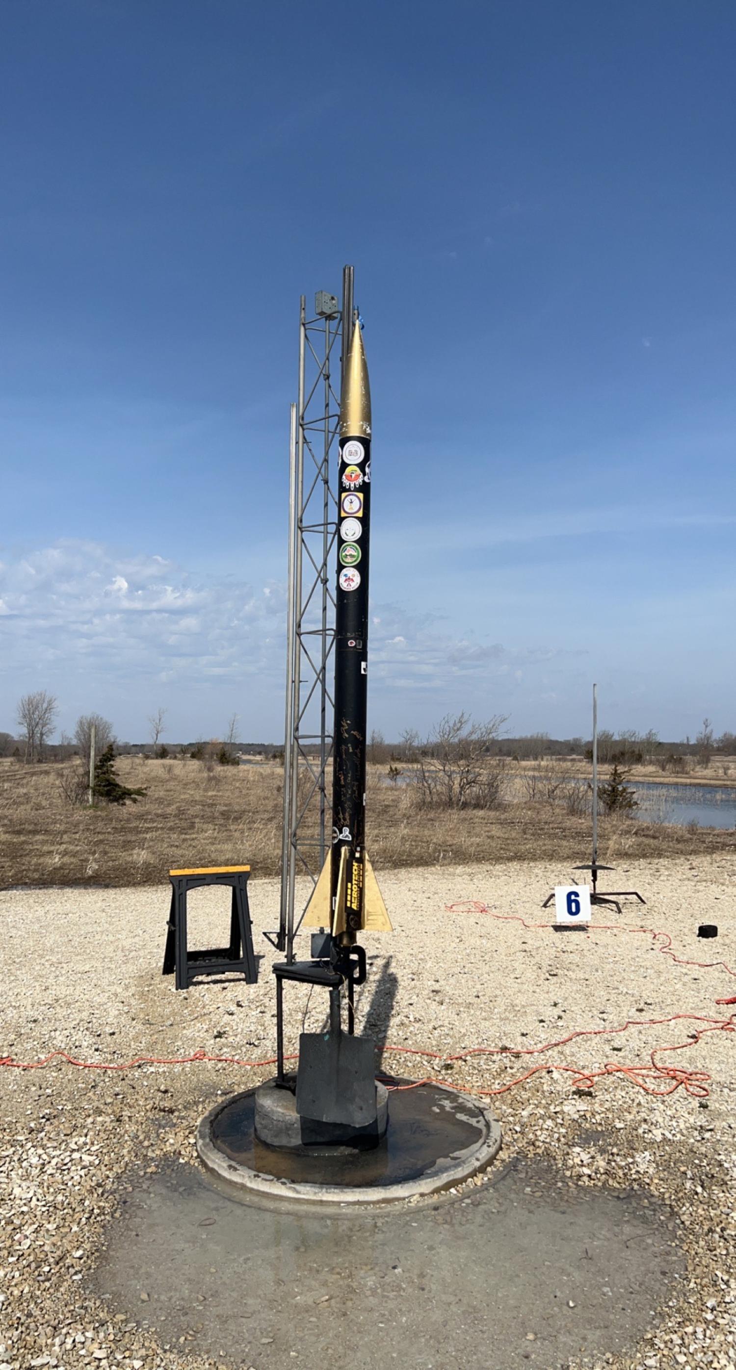 Full view of FNL rocket