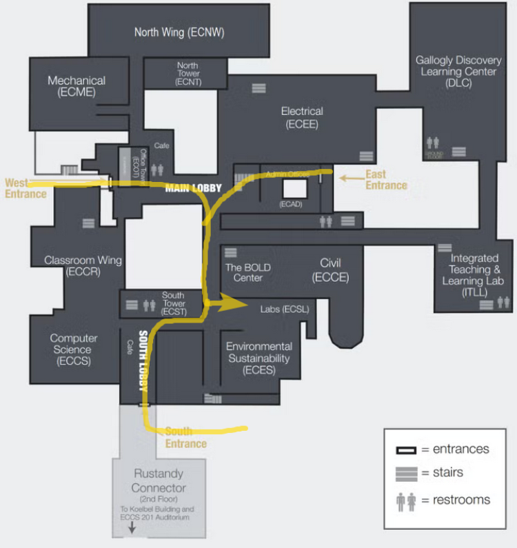 Map to Campos Center