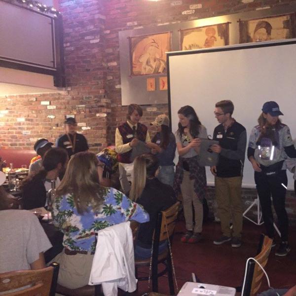 Awards ceremony at the fall 2017 banquet