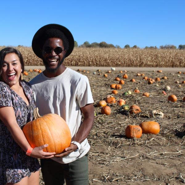 Fun at the pumpkin patch