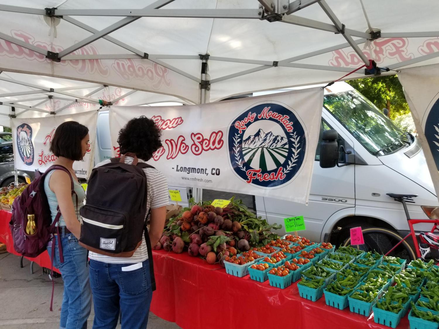 Max and Jocelyn with produce