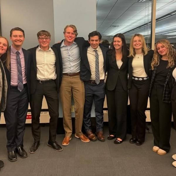 Group photo of CU Mock Trial.