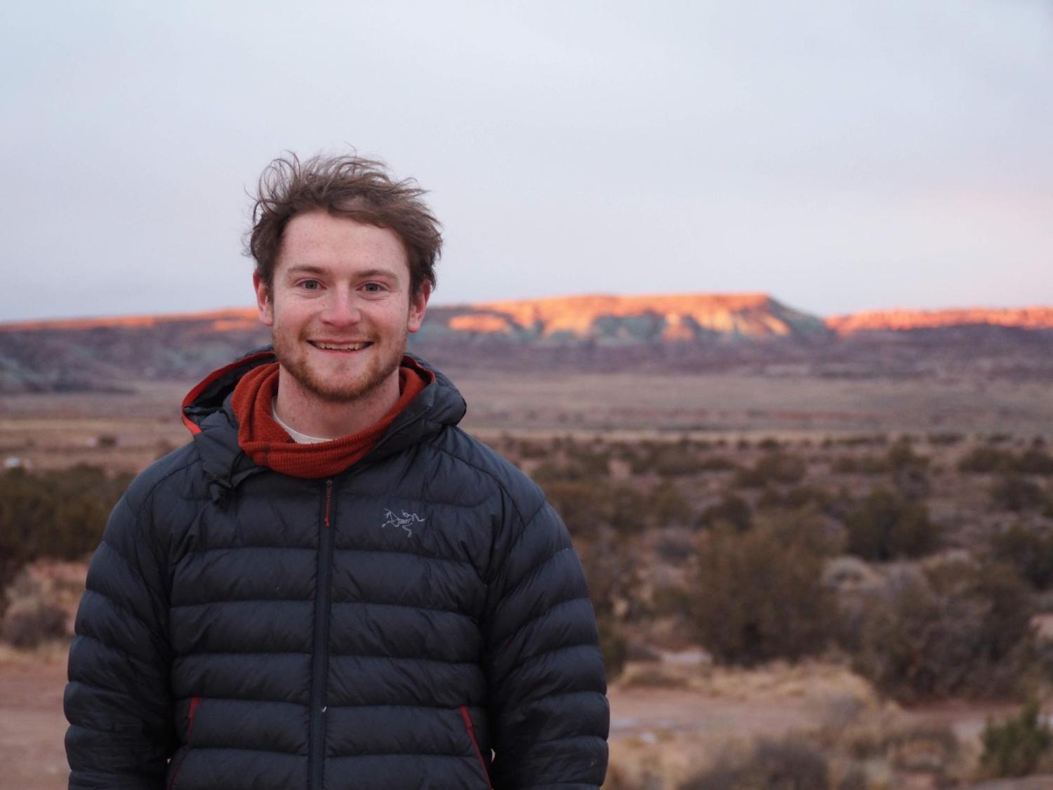 Sean Fearon standing in desert