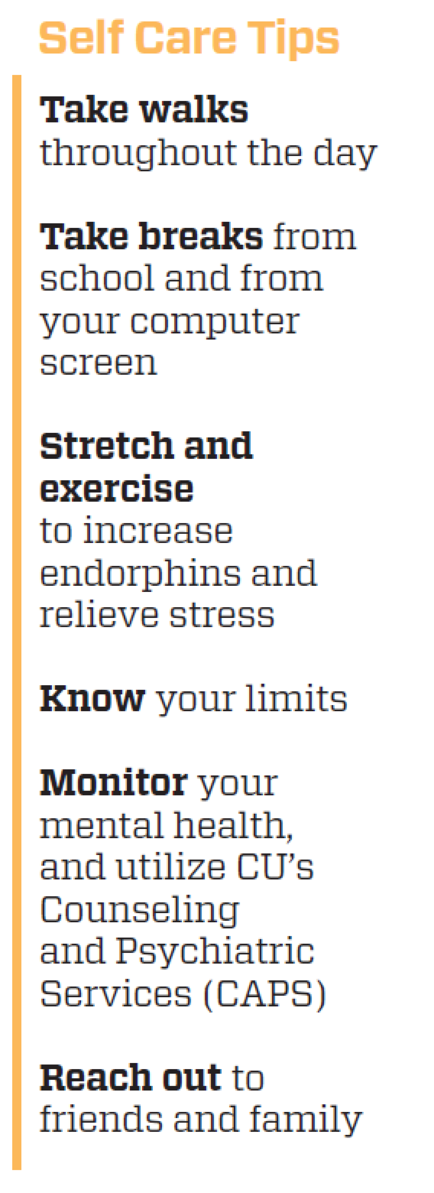 Self Care Tips