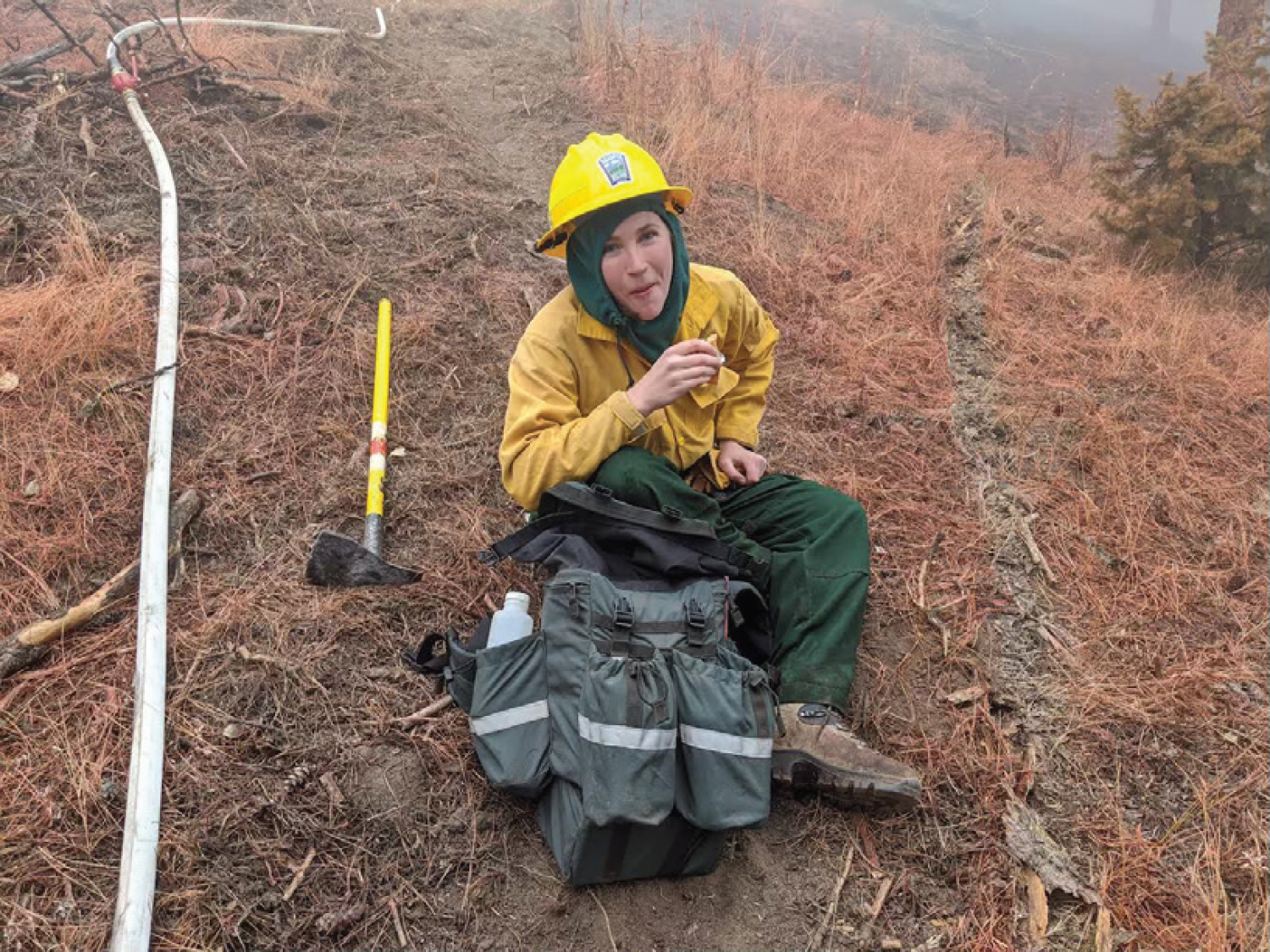 Rydell Stottlemyer on scene at the Calwood Fire.