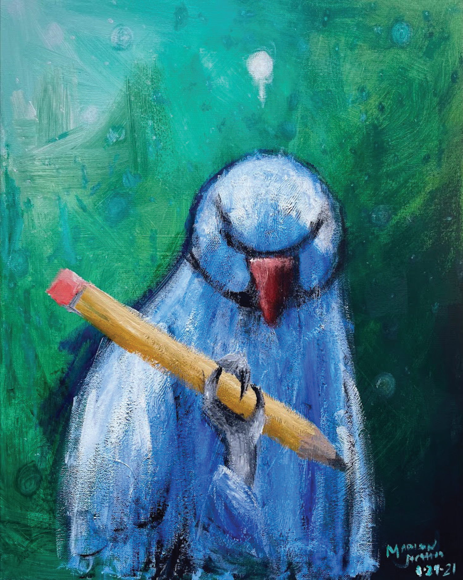 Ace Stratton: Senior Major: Aerospace Engineering Title: Frustration with the Mundane, Medium: Acrylic