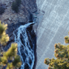 photo of gross resevoir dam outlet by elliot whitehead