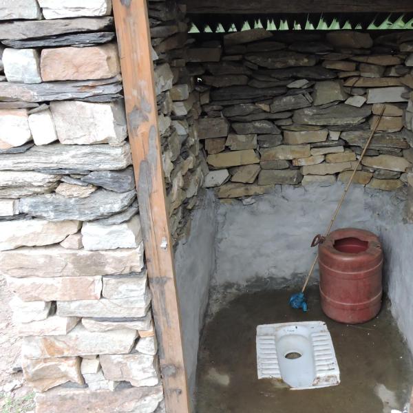 A completed toilet in the One Home, One Toilet project.