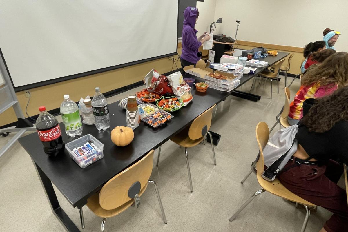a buffet of food