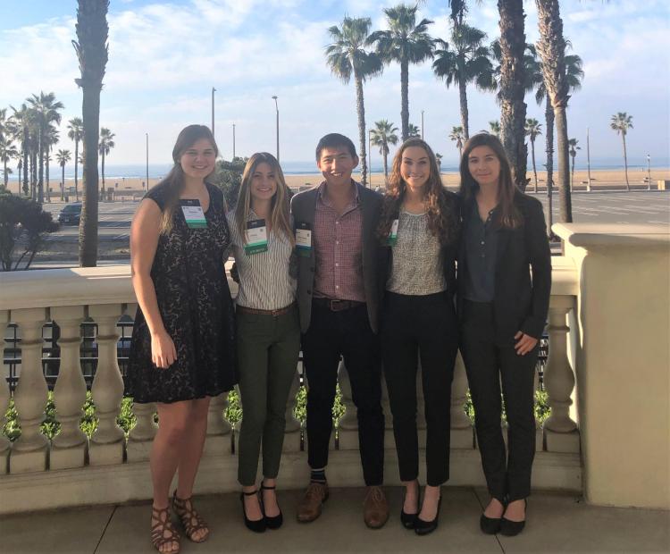 CU students at the 2018 Biopharmaceutical Manufacturing Conference in Huntington Beach, California.