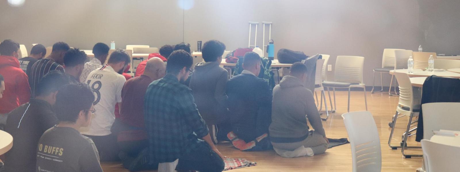 Muslims praying