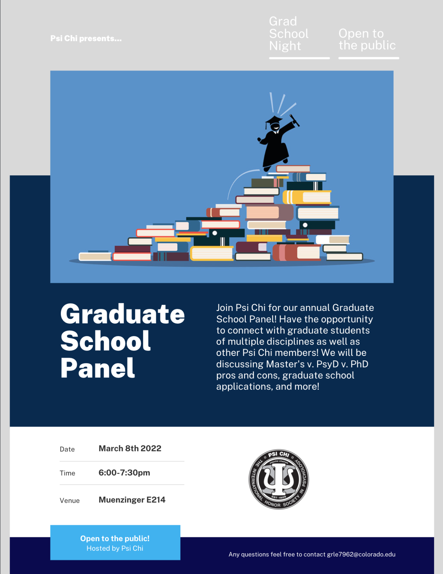 grad school panel flyer