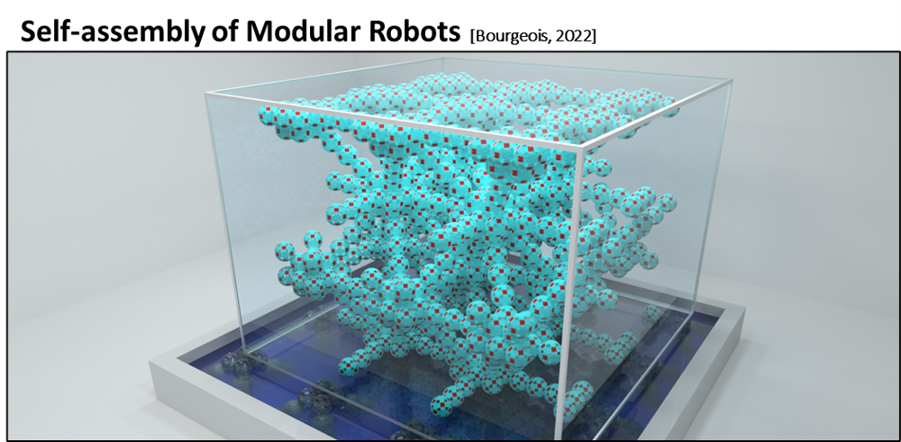 Self-assembly of modular robotics