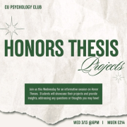 honors thesis flyer