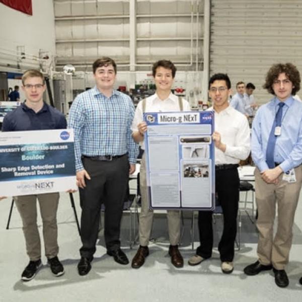 CUSEDS members presenting posters at Space Vision conference