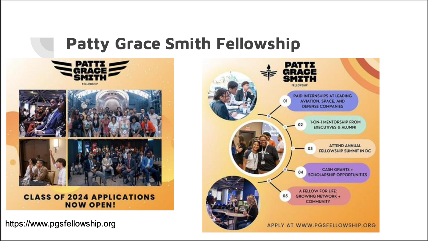 Patty Grace Smith fellowship