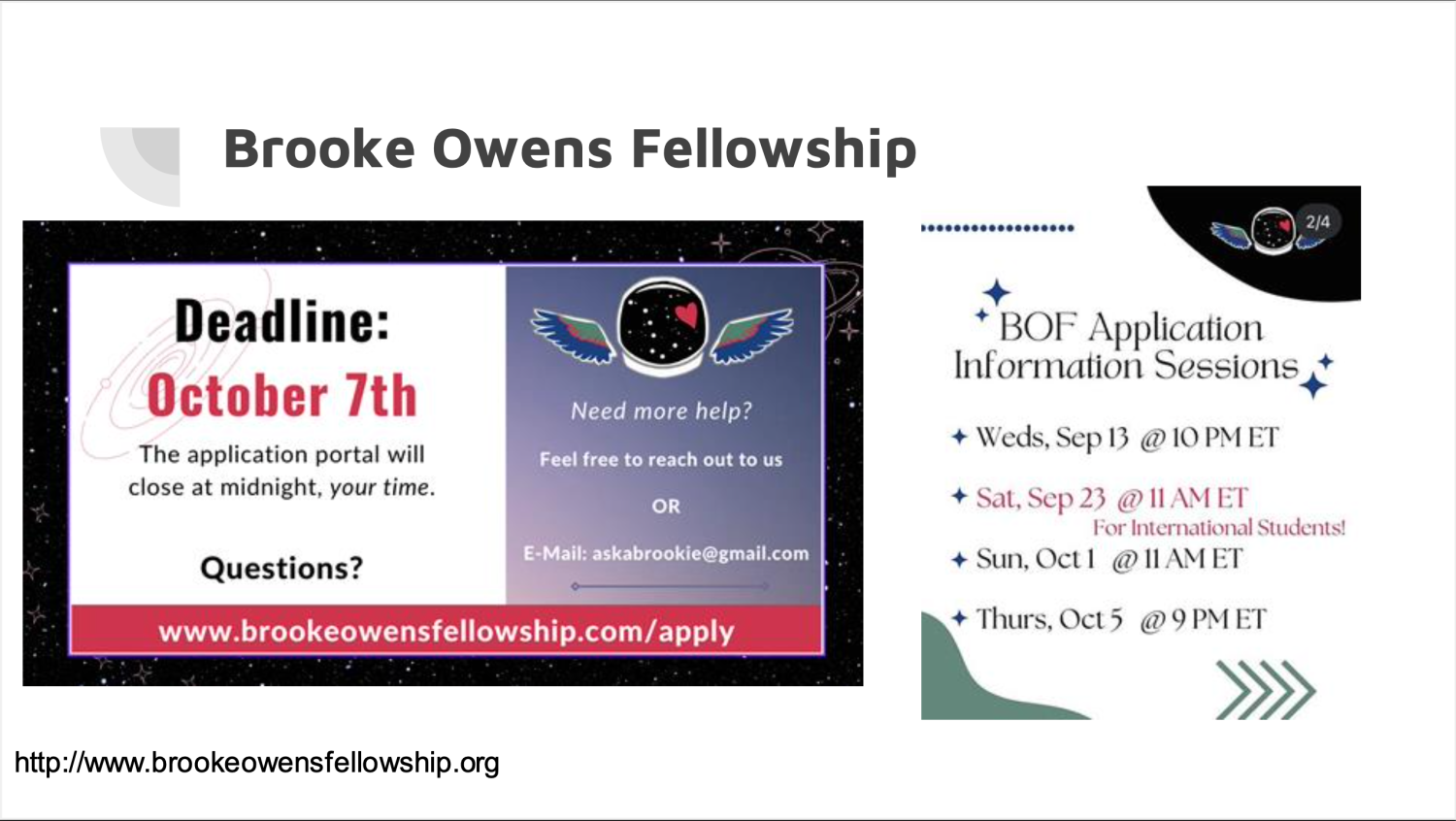 Deadline for Brooke Owens