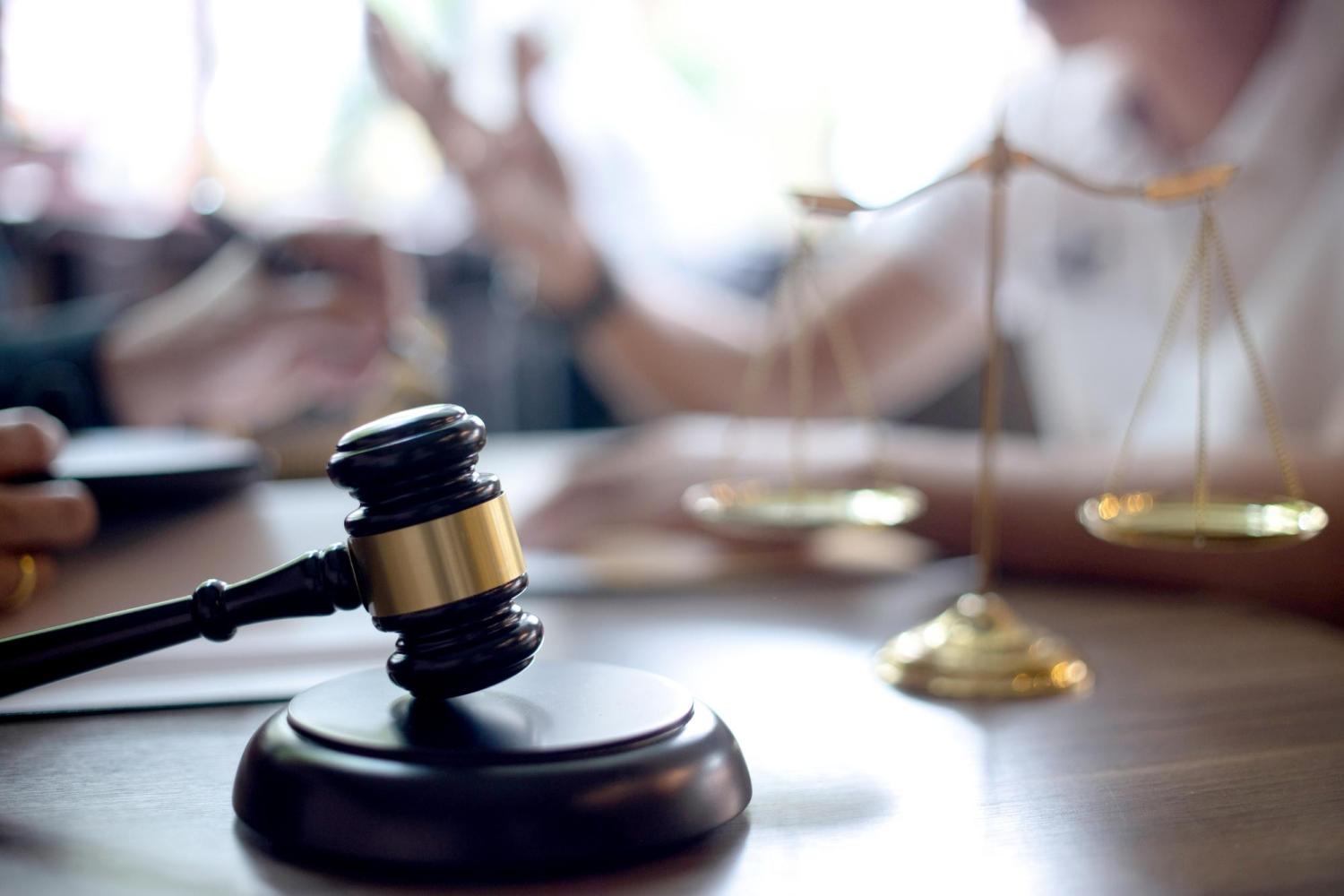 gavel on a desk