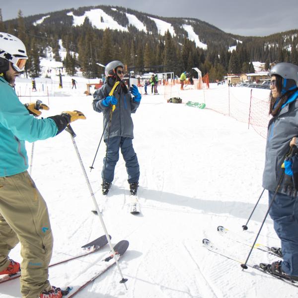 Students skiing